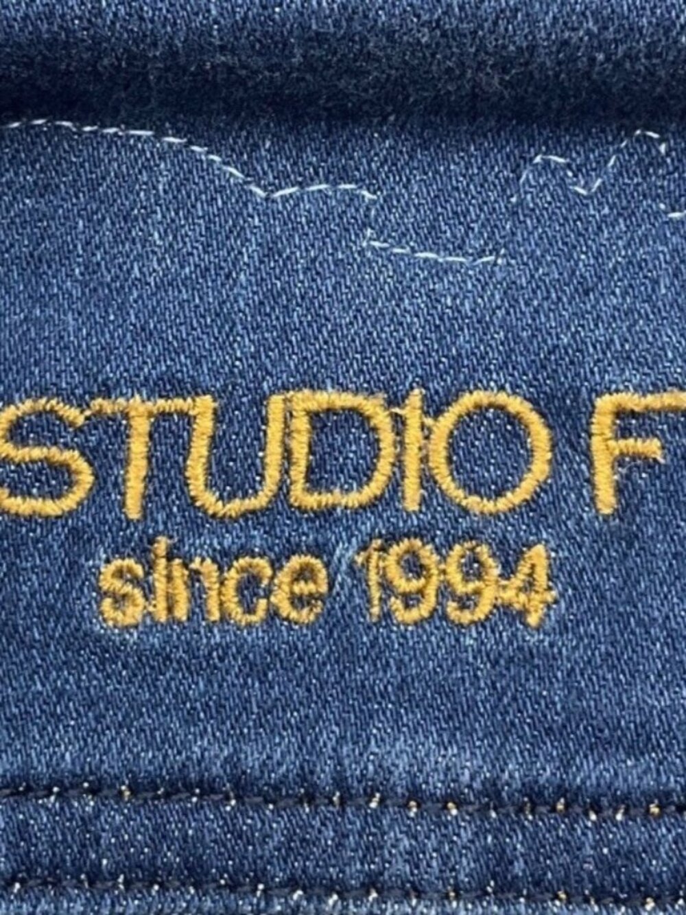 Studio F Med Embroidered Denim Jacket Floral & Tiger Stretch Boho Made Colombia - Picture 4 of 16